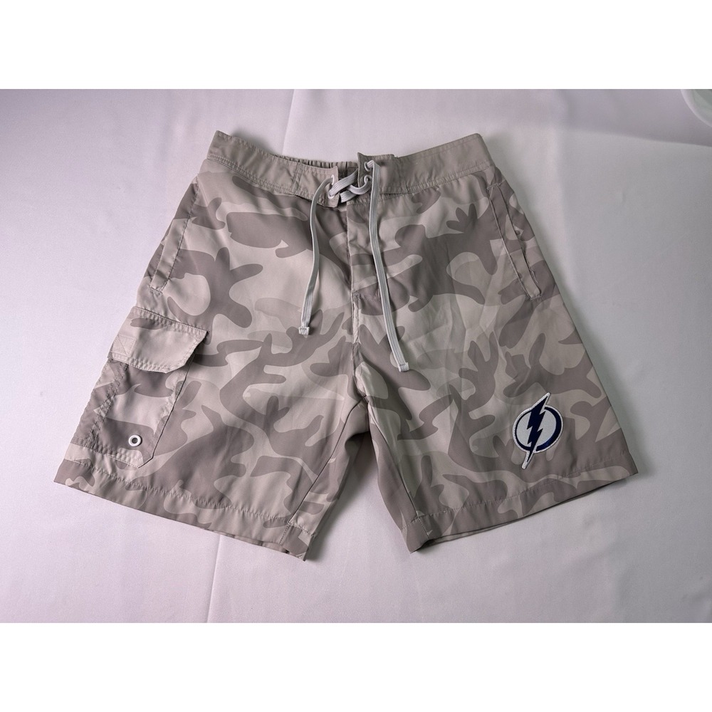 Tampa Bay Lightning Calhoun NHL Camo Swim‎ Shorts Size Medium
